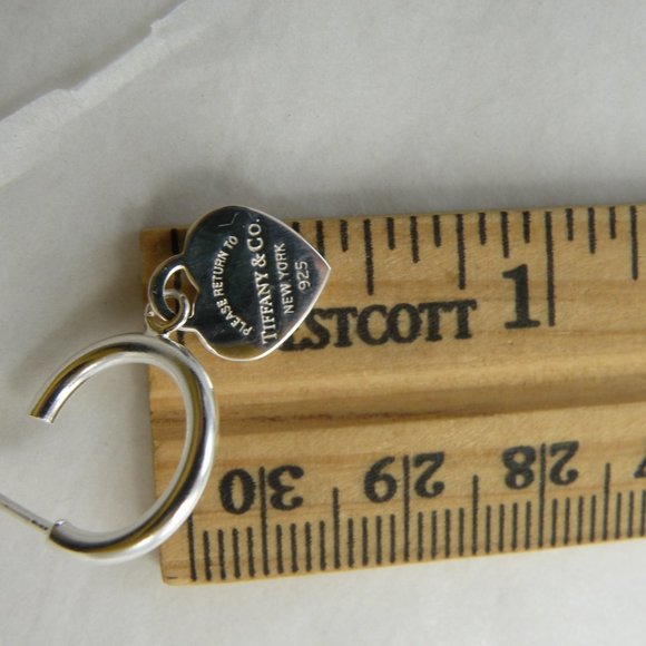 NEW Mini Heart Hoop Stud Earrings Return to Tiffany & Co Solid Sterling Silver - Picture 12 of 16